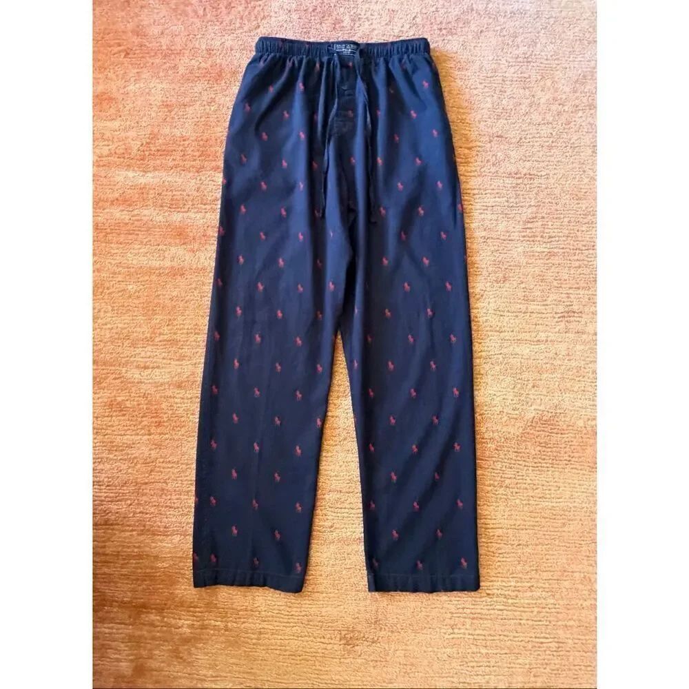Polo Ralph Lauren Pajama Pants Navy Pony Print Size S
